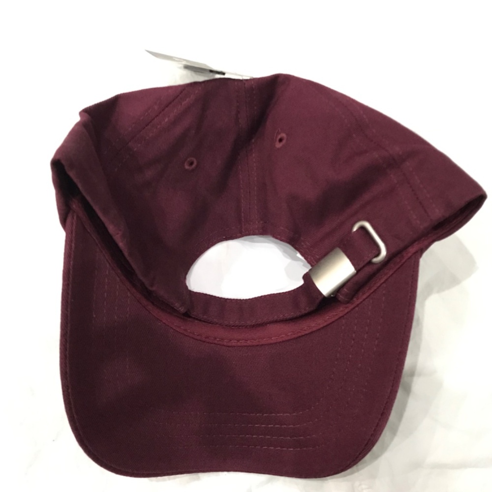 NWT 100% Cotton Deluxe Baseball Cap Hat Burgundy Red White - Picture 5 of 8